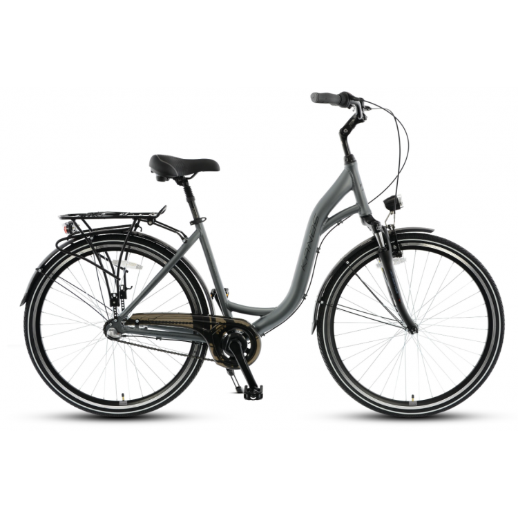 Mestský retro bicykel 28" Kands Venice sivý matný 3-rýchlostný hliníkový 19" 2021